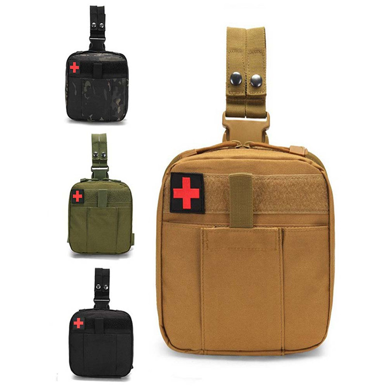 First Aid Kit Camping - Tas Pouch MOLLE untuk Paha, Tas
