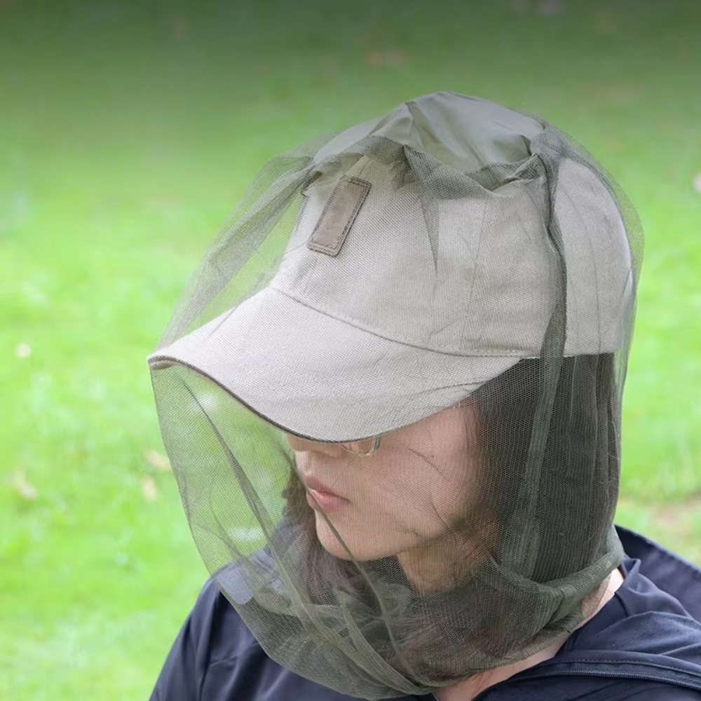 Outdoor Camping Hat - Topi Memancing Anti Nyamuk Serangga, Jaring