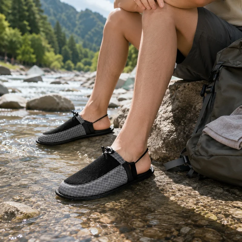 Outdoor Camping Slippers - Sandal Perjalanan Lipat Portabel Unisex Anti