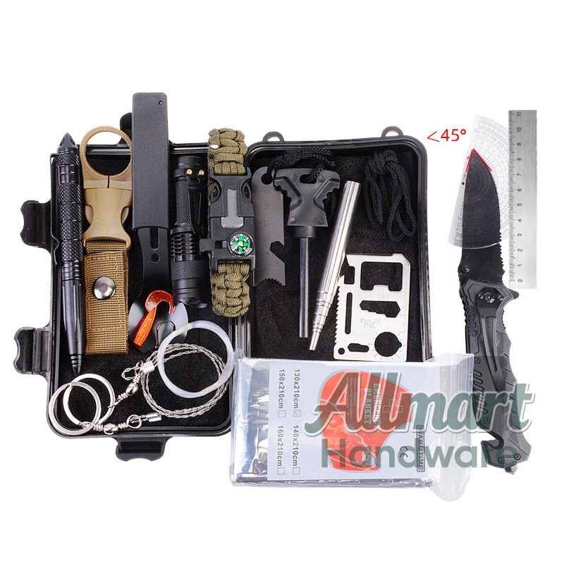 First Aid Kit Camping - Kotak alat bertahan hidup EDC portabel