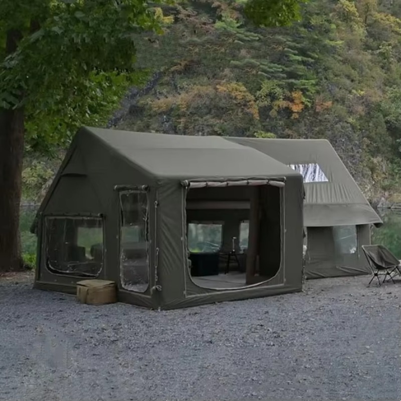 Outdoor Camping In Winter - Rumah Kabin Tiup Udara Musim Dingin