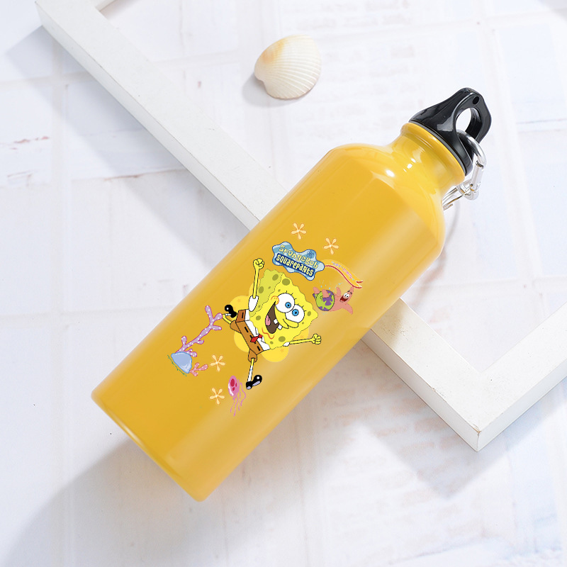 Outdoor Camping Kettle - Botol Air Aluminium SpongeBob untuk Olahraga