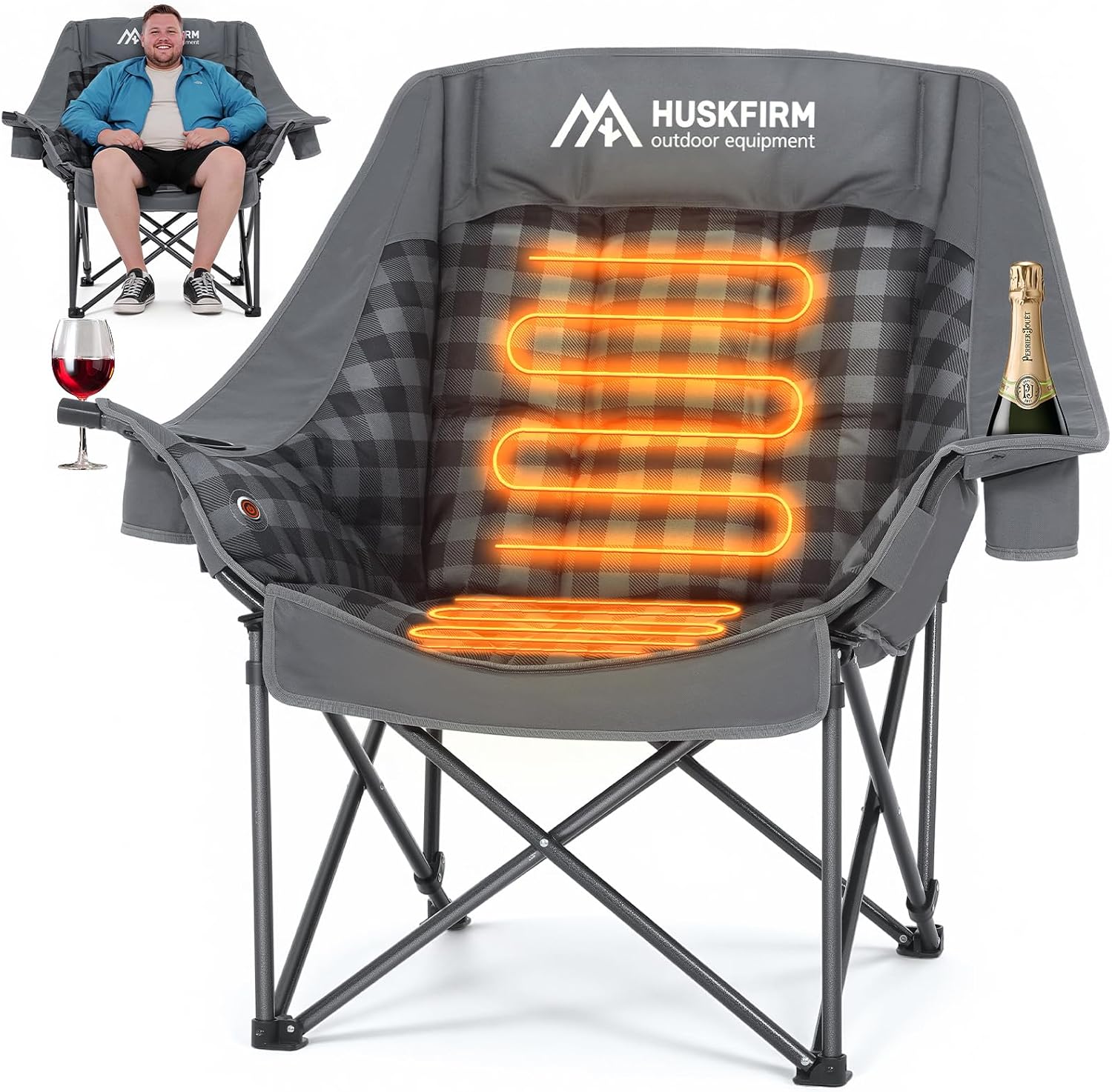 Outdoor Oversized Camping Chair - Kursi Kemah Berpemanas Ukuran Ekstra Besar