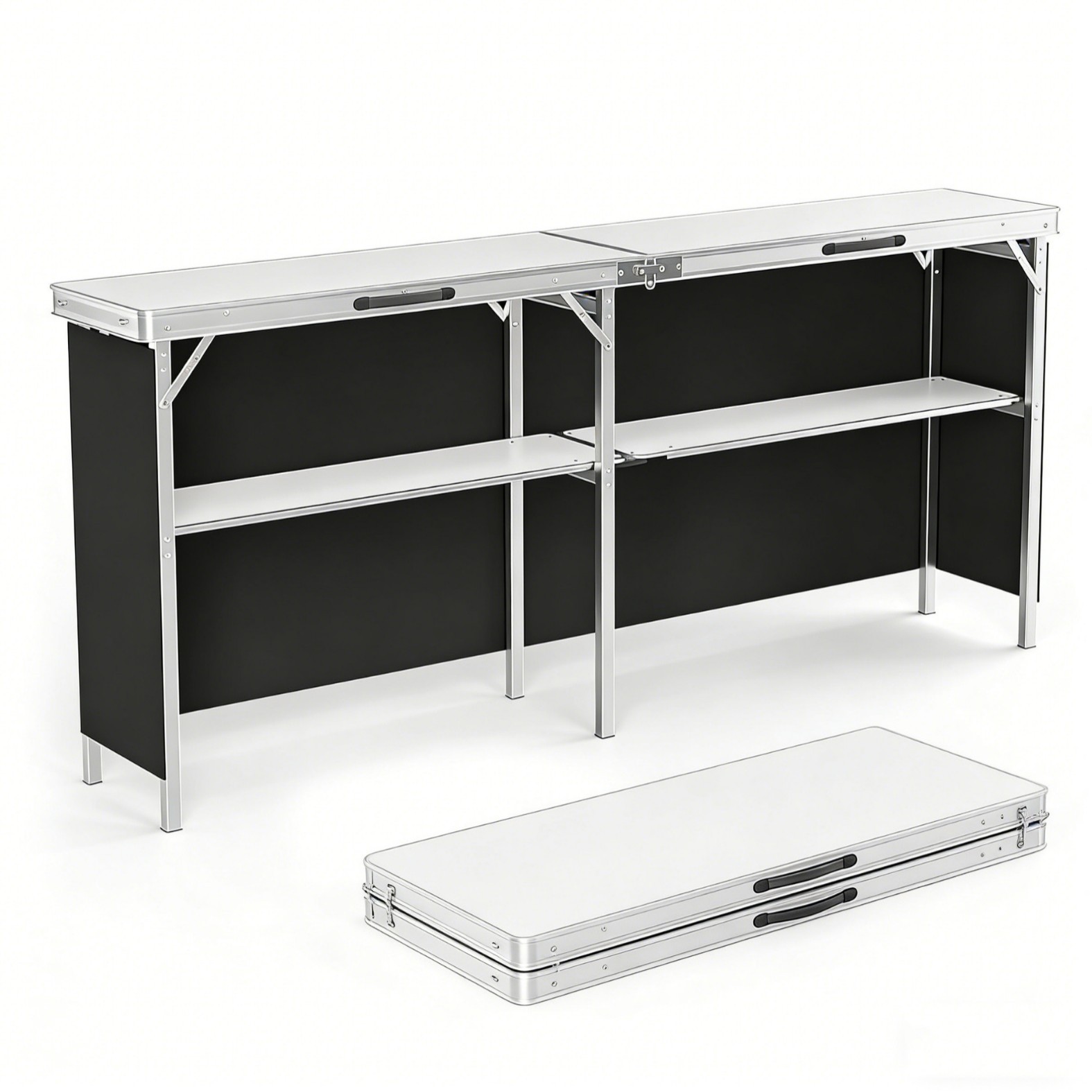 Outdoor Camping Table With Storage - Meja Lipat Luar Ruangan dari Paduan