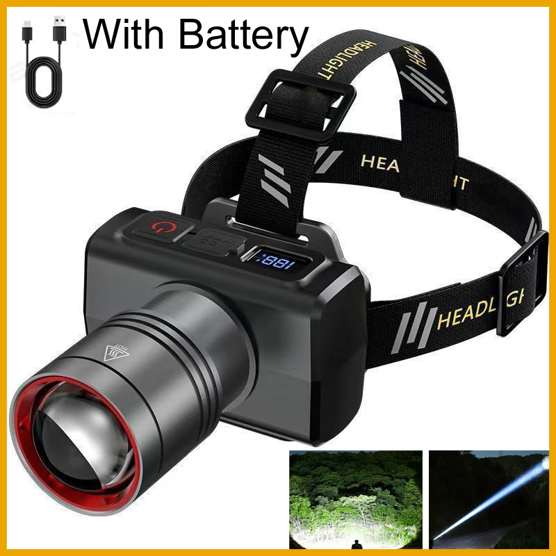 Outdoor Camping Lantern - Lampu Kepala LED Digital 2026 Isi