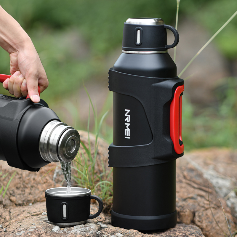 Outdoor Camping Water Filter - Botol Termos Stainless Steel dengan Saringan