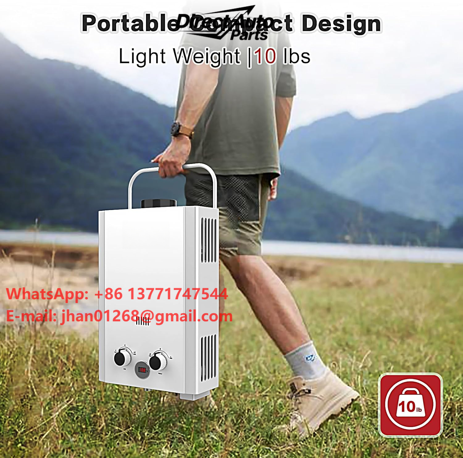 Outdoor Camping Hot Water Heater - Pemanas Air Tanpa Tangki Propana dengan