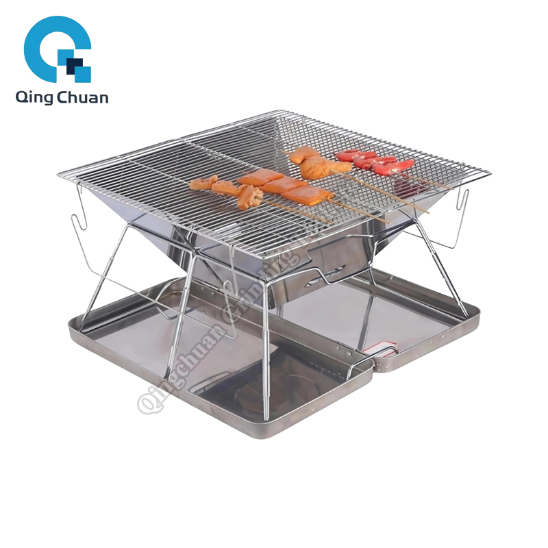 Outdoor Camping Fire - Kompor Arang Lipat Baja Tahan Karat