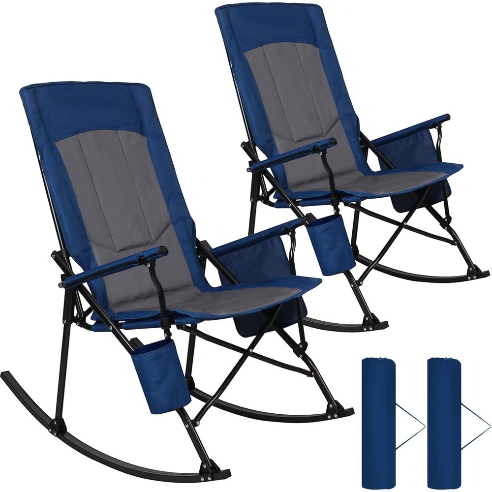 Outdoor Oversized Camping Chair - 2 Paket Kursi Goyang Portabel Berkualitas