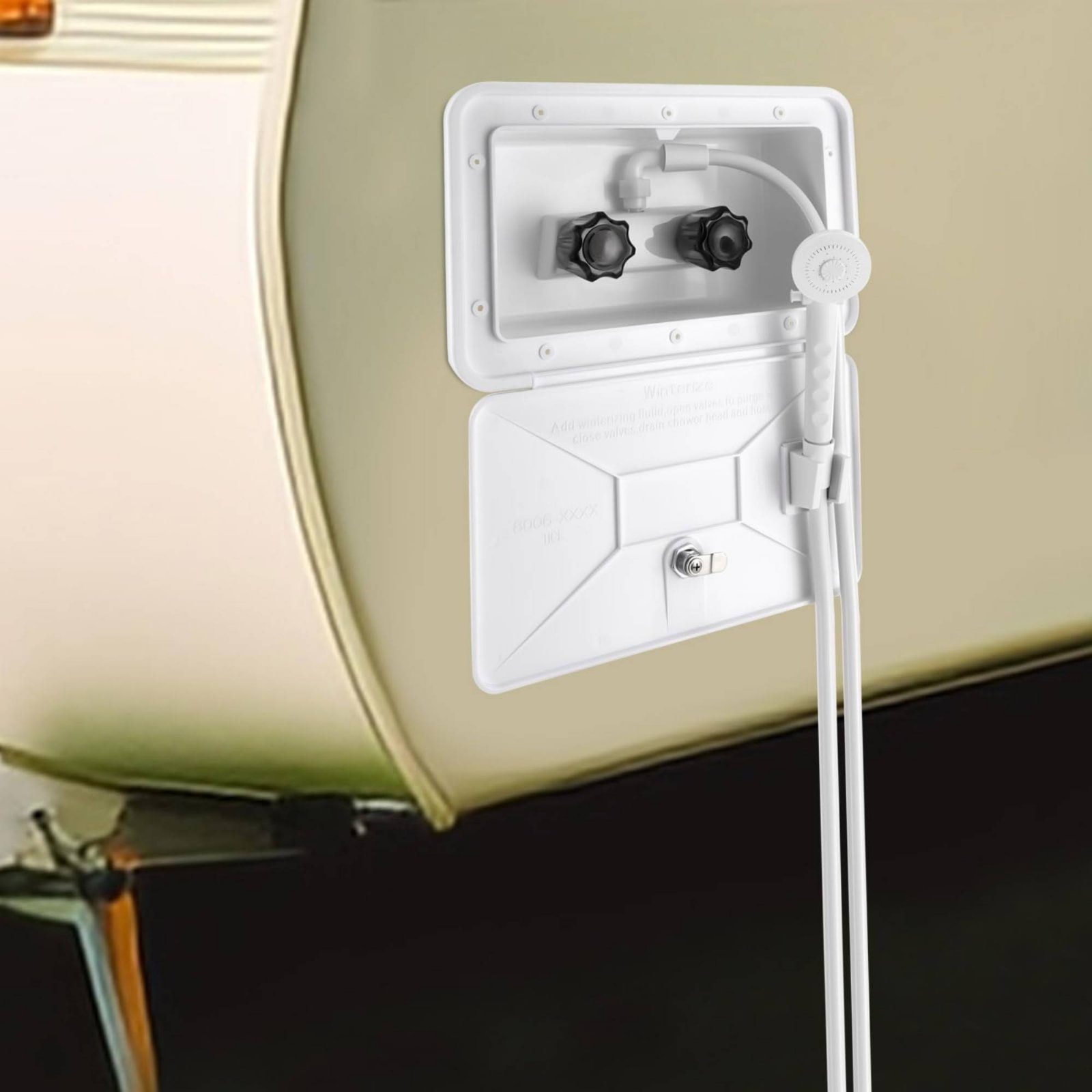 Outdoor Camping Shower - Kotak Shower Eksterior RV Kompak, Perlengkapan