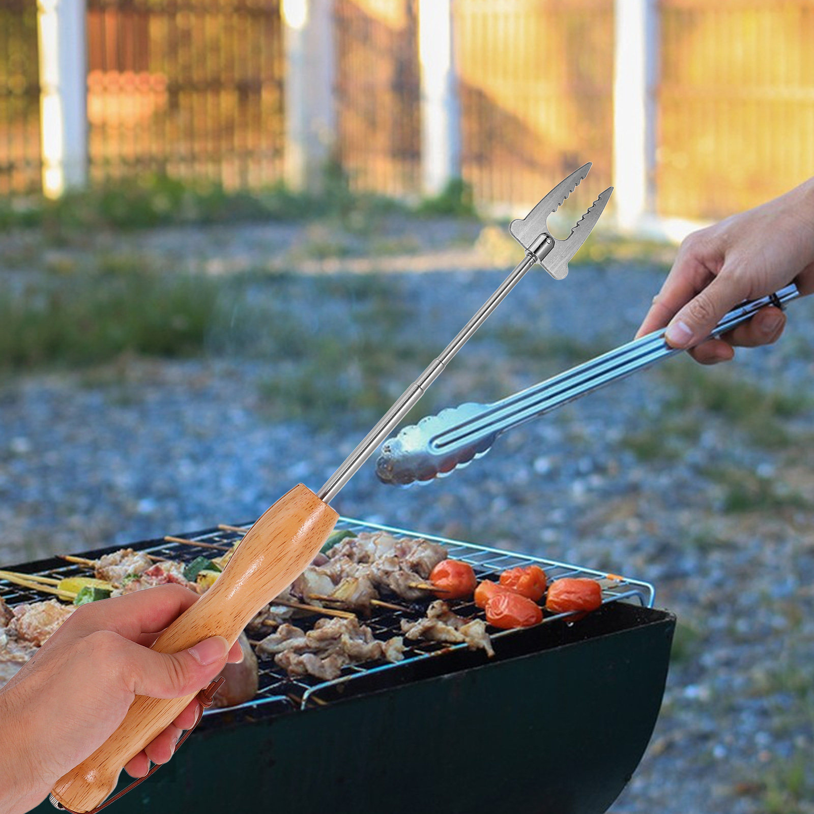 Outdoor Camping Fire - Tusuk Sate Bbq Stainless Steel yang