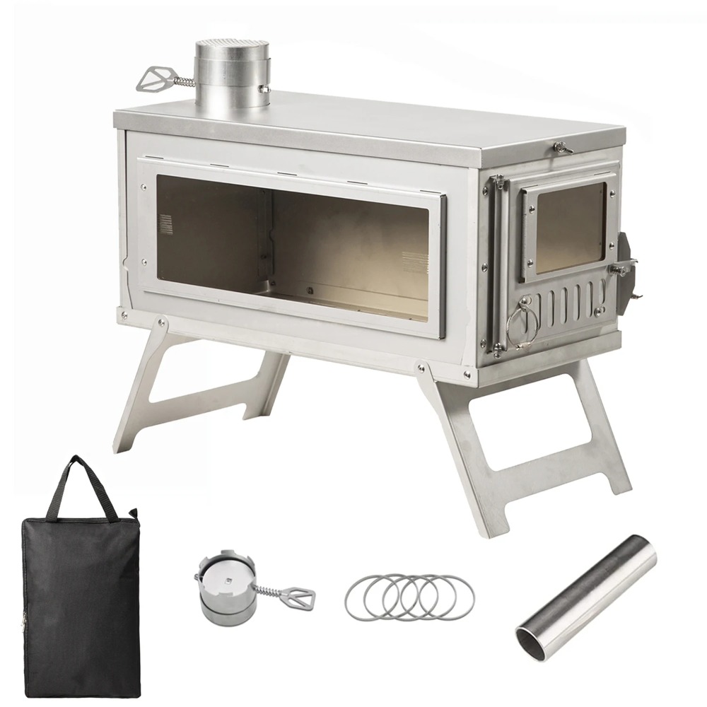 Outdoor Camping Wood Burning Stove - Tenda pemanas luar ruangan kompor portabel,