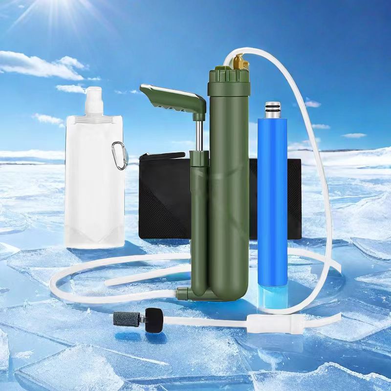 Outdoor Camping Water Filter - Filterwell pompa tangan portabel, Filter pemurni