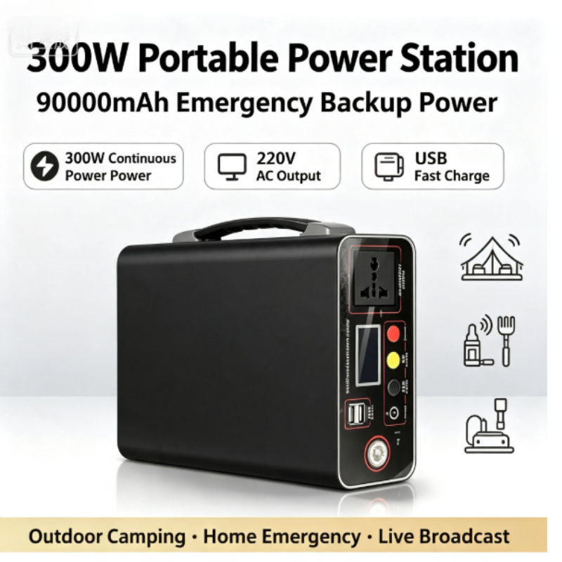 Outdoor Camping Kettle - Pembangkit Listrik Portabel 300W 220V, 333Wh,
