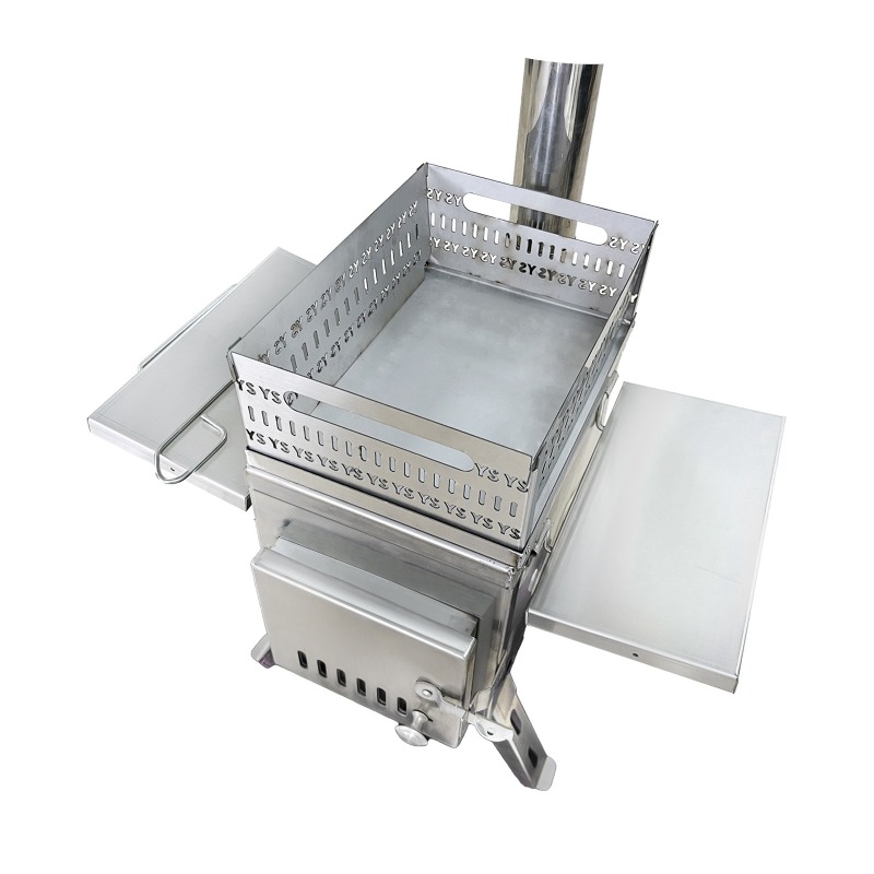 Outdoor Camping Wood Burning Stove - Kompor Sauna Baja Tahan Karat untuk