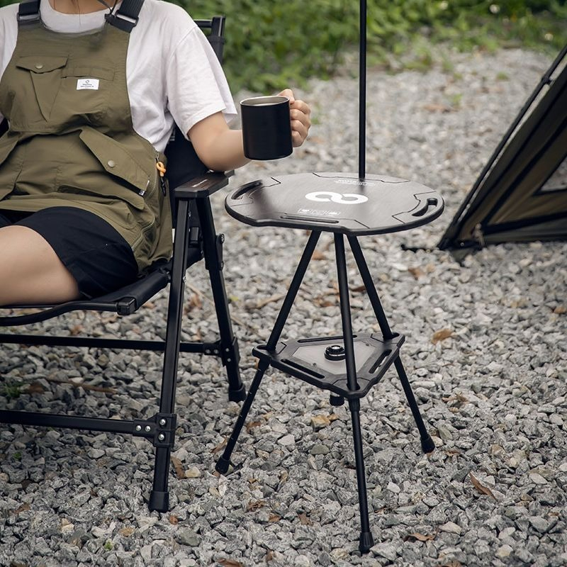 Outdoor Camping Table With Storage - Rak Penyimpanan untuk Berkemah di Luar