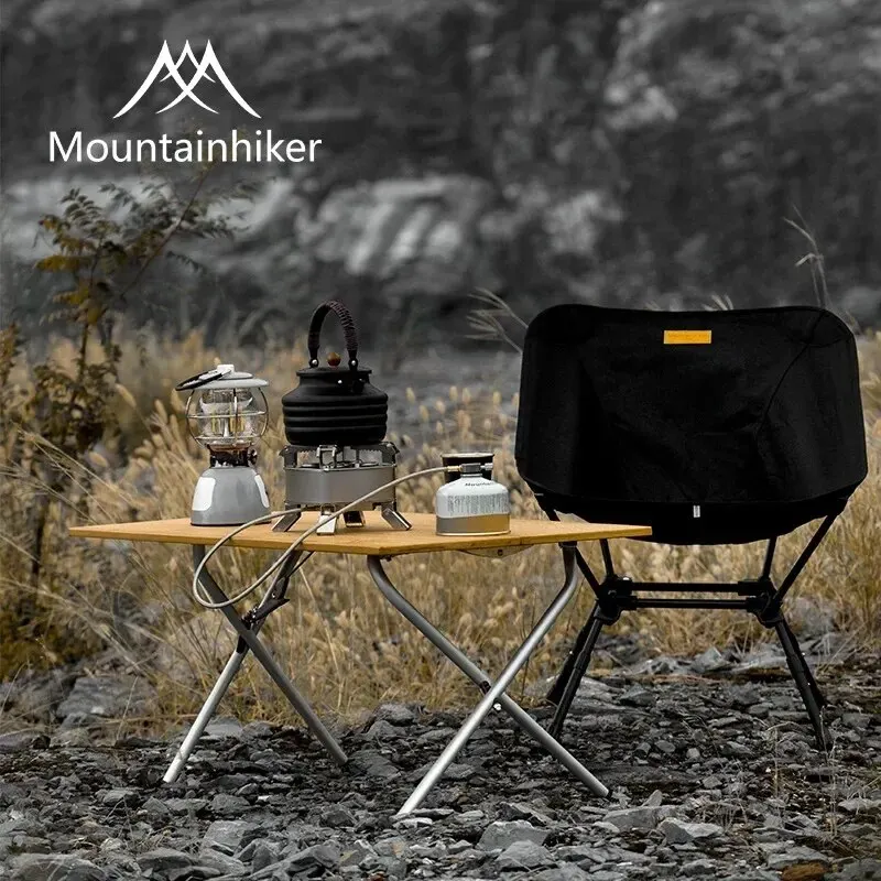 Outdoor Camping Table With Storage - MOUNTAINHIKER 2/3 Meja Lipat Bambu untuk