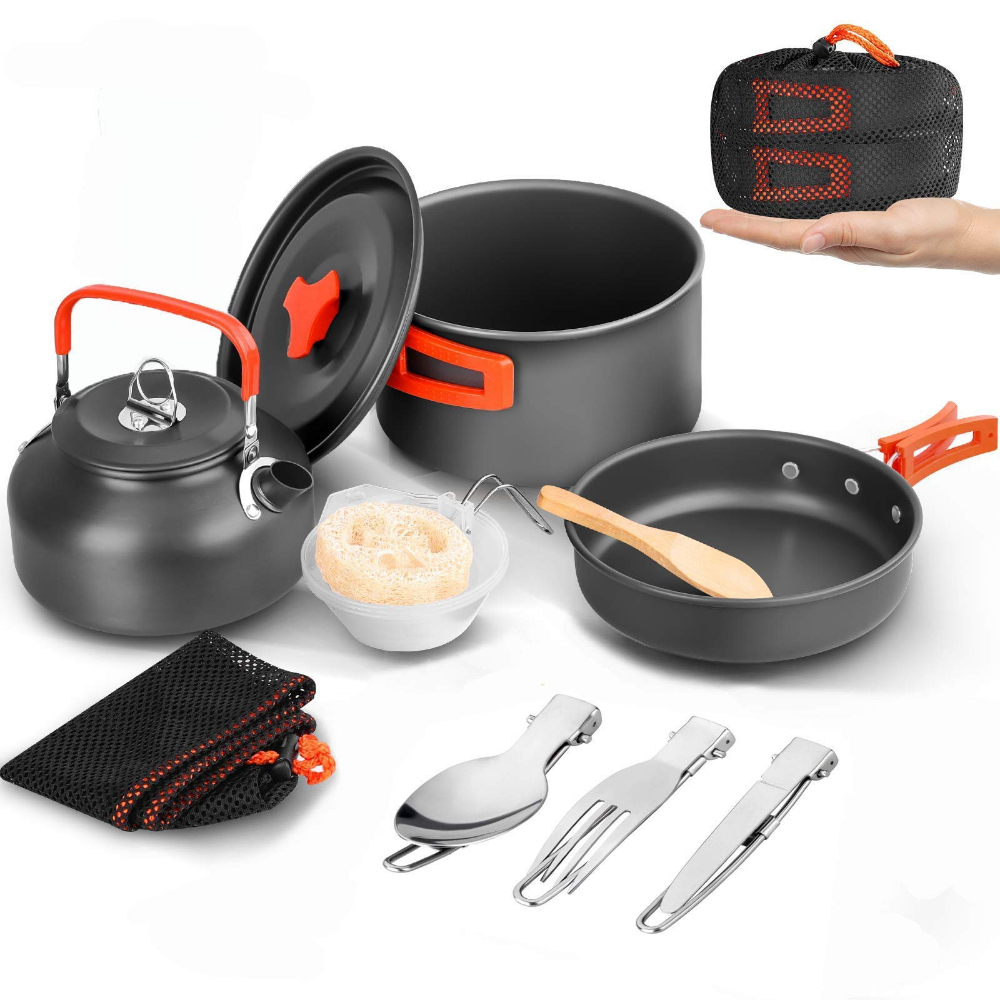Outdoor Camping Kettle - Set Peralatan Masak Aluminium Outdoor yang