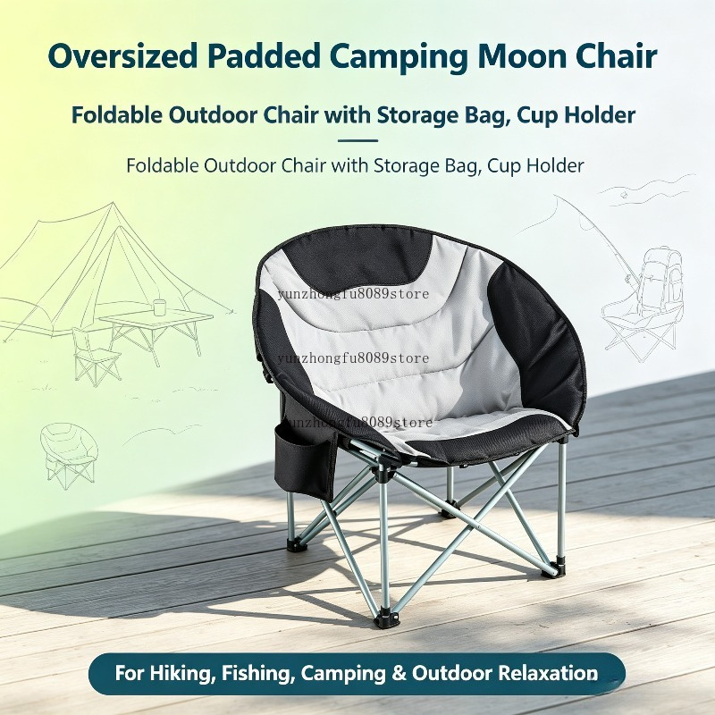 Kursi Camping Bulat Berlapis B - Outdoor Oversized Camping Chair ulasan dan harga