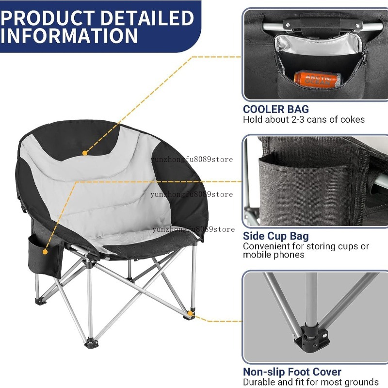 Kursi Camping Bulat Berlapis B - Outdoor Oversized Camping Chair ulasan dan harga