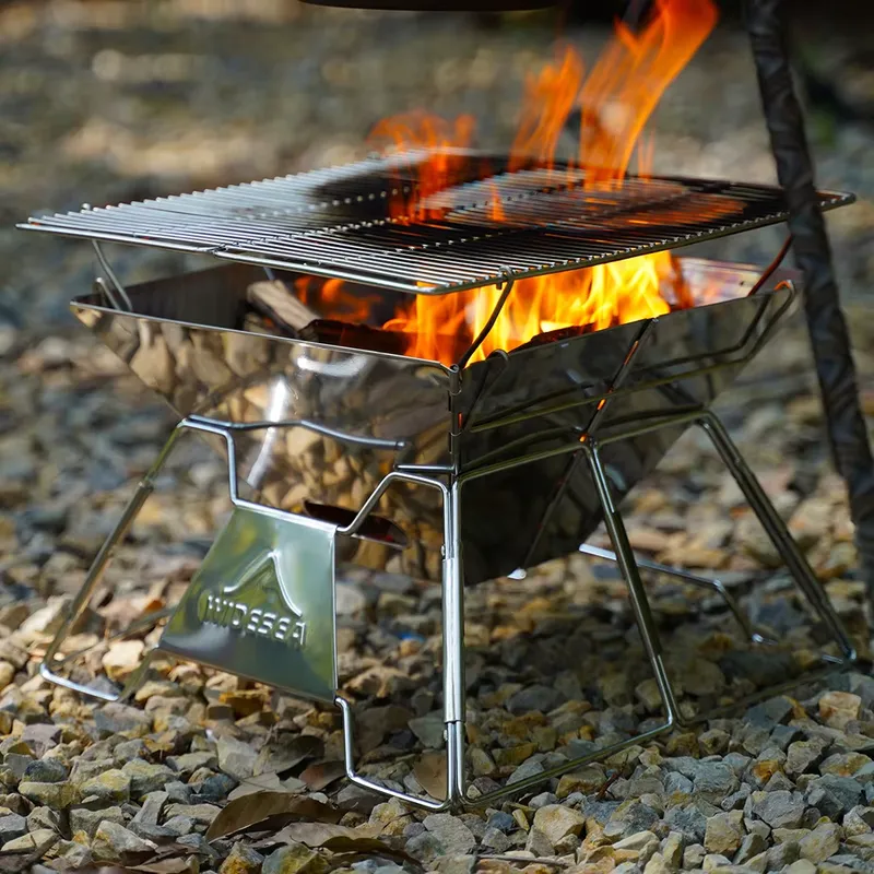 Pemanggang BBQ untuk Berkemah  - Outdoor Camping Wood Burning Stove ulasan dan harga