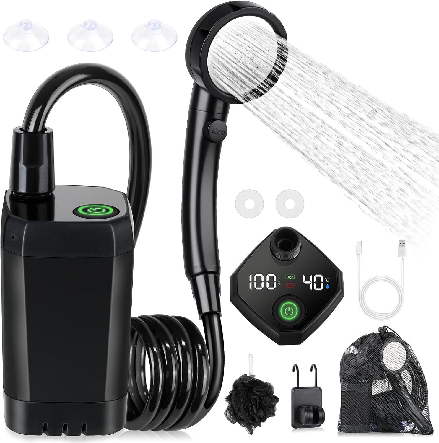 Shower Listrik Portabel Self-P - Outdoor Camping Shower ulasan dan harga