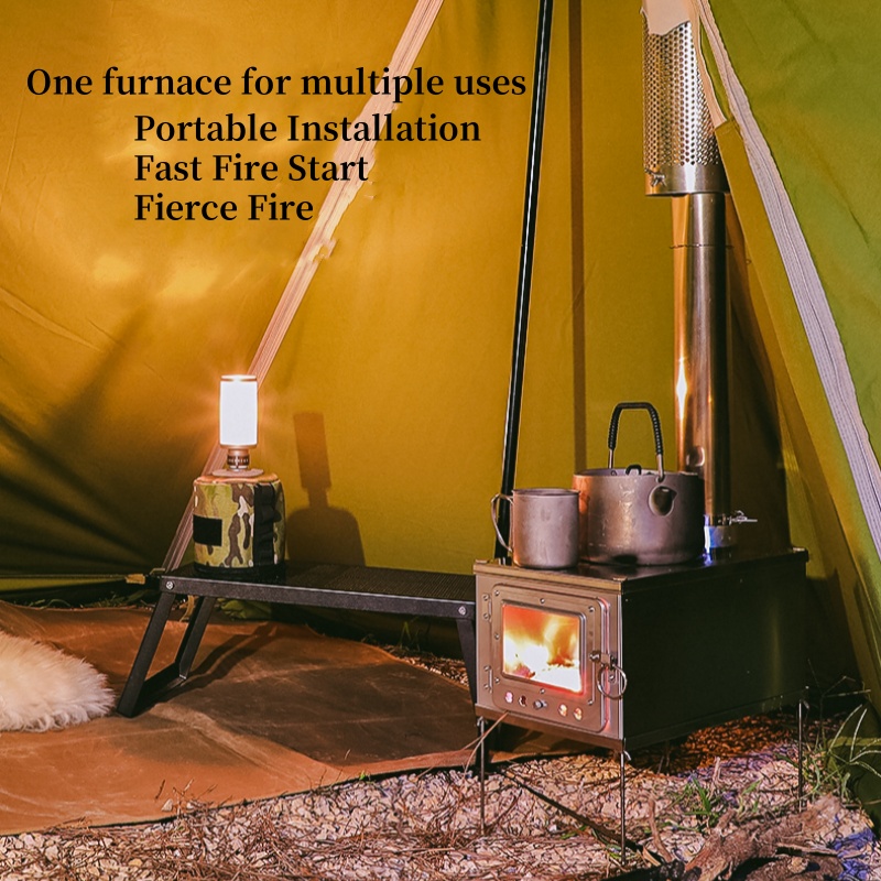 Tenda lipat pembakar kayu Tita - Outdoor Camping Wood Burning Stove ulasan dan harga