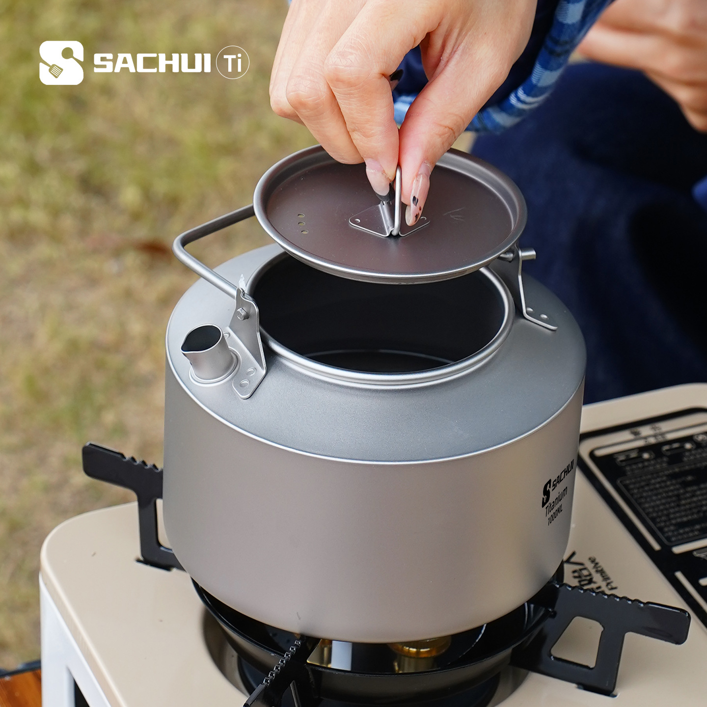 Ketel Titanium Murni 1000ML, P - Outdoor Camping Kettle ulasan dan harga