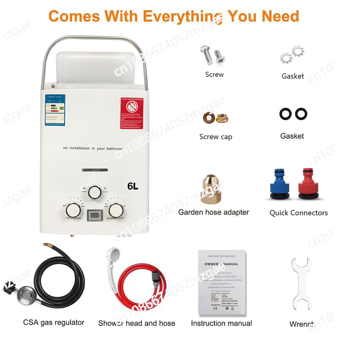 Pemanas Air Tanpa Tangki Baru  - Outdoor Camping Hot Water Heater ulasan dan harga