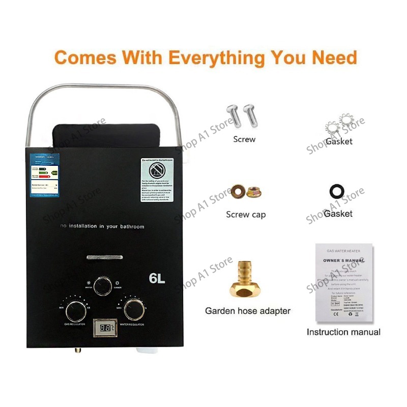 Pemanas Air 6L untuk Berkemah  - Outdoor Camping Hot Water Heater ulasan dan harga