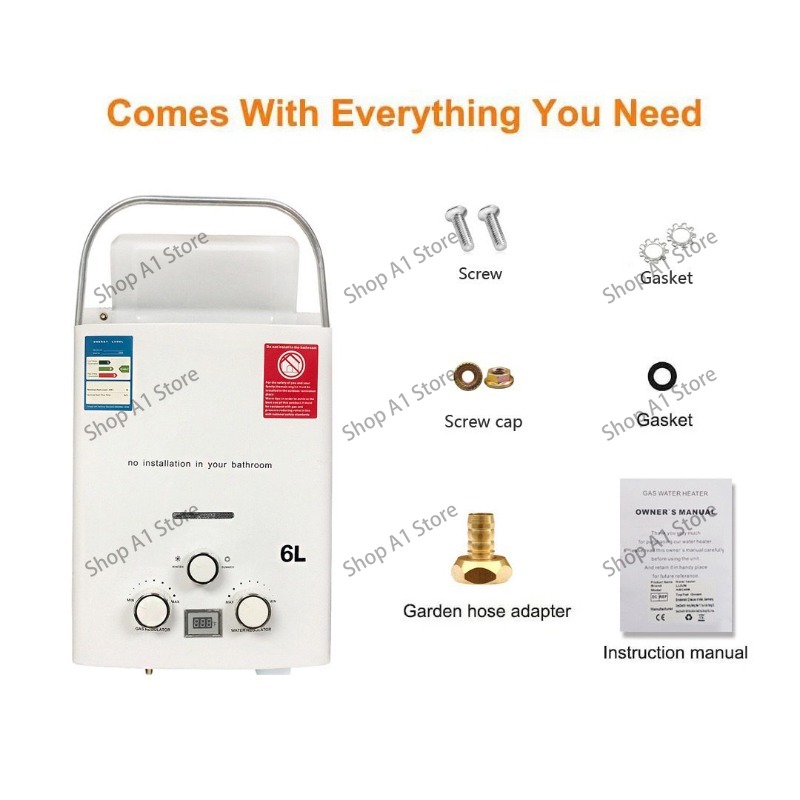 Pemanas Air 6L untuk Berkemah  - Outdoor Camping Hot Water Heater ulasan dan harga