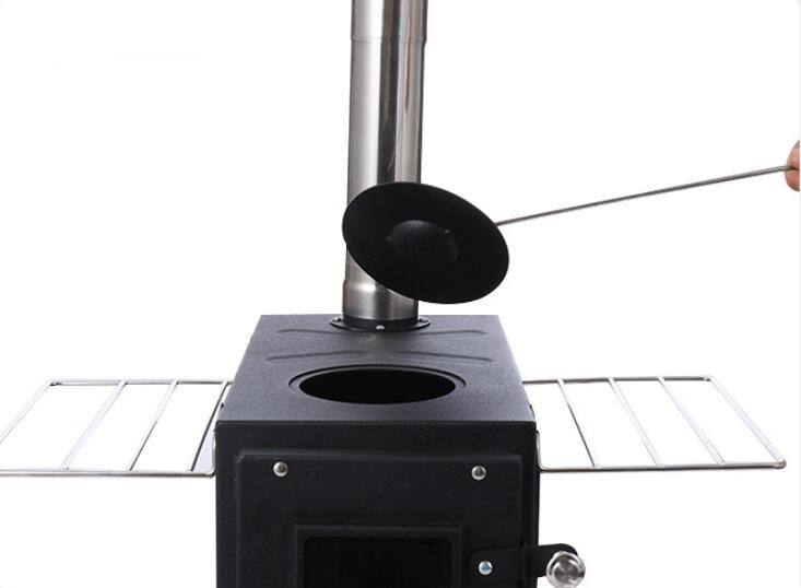 Kompor Kayu Bakar Baja Portabe - Outdoor Camping Wood Burning Stove ulasan dan harga
