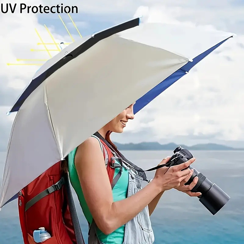 Topi Payung Pancing Lipat Dua  - Outdoor Camping Hat ulasan dan harga