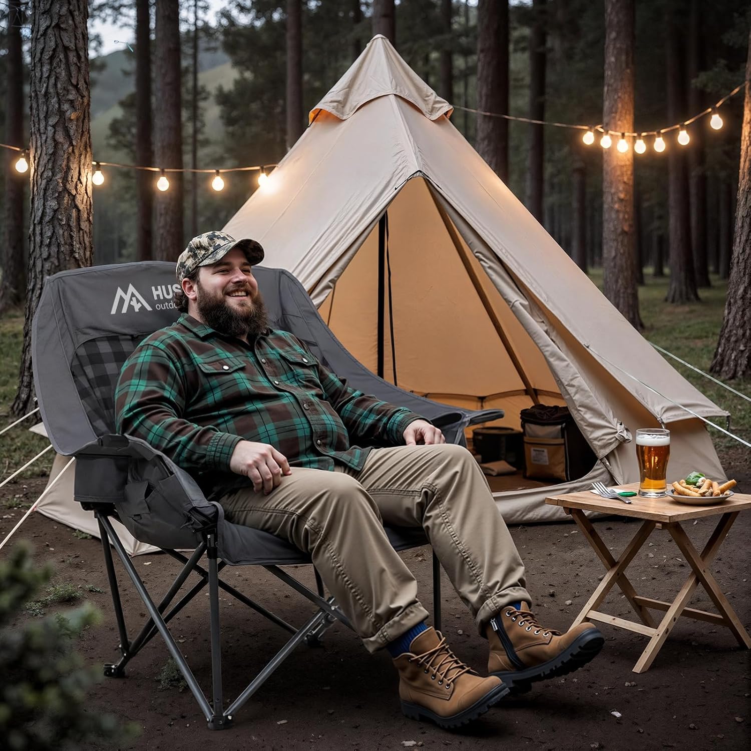 Kursi Kemah Berpemanas Ukuran  - Outdoor Oversized Camping Chair ulasan dan harga