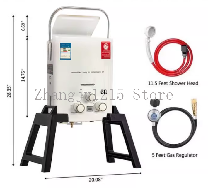 Pemanas Air Tanpa Tangki Gas L - Outdoor Camping Hot Water Heater ulasan dan harga