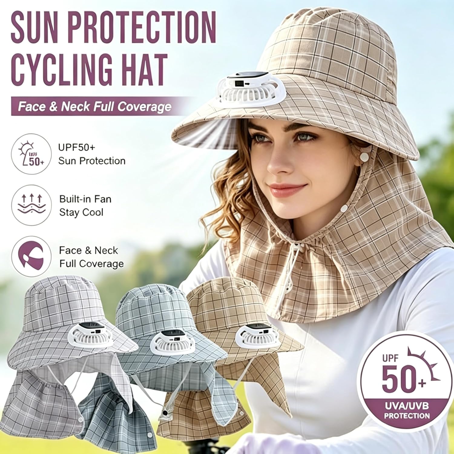 1PC Topi Kipas Pelindung Leher - Outdoor Camping Hat ulasan dan harga