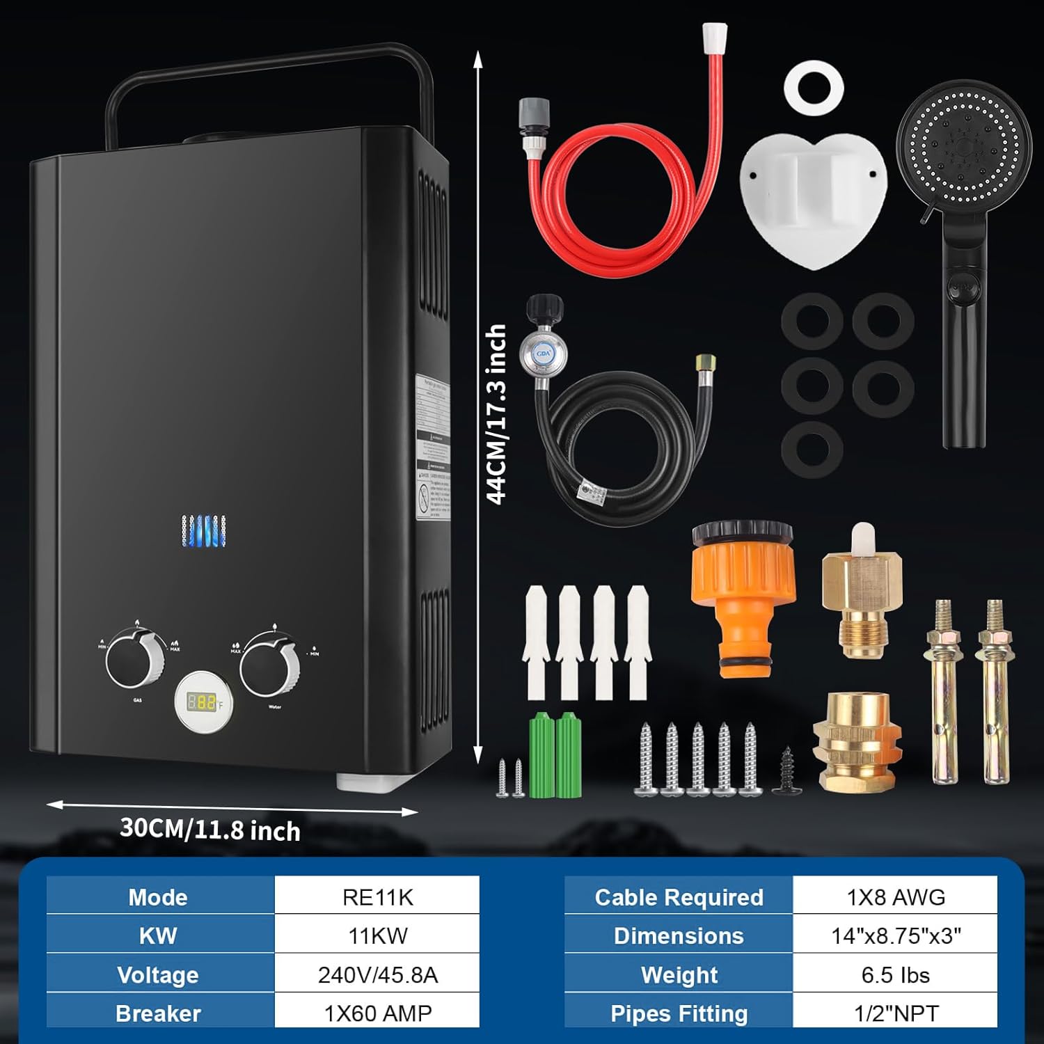 Pemanas Air Tanpa Tangki Propa - Outdoor Camping Hot Water Heater ulasan dan harga