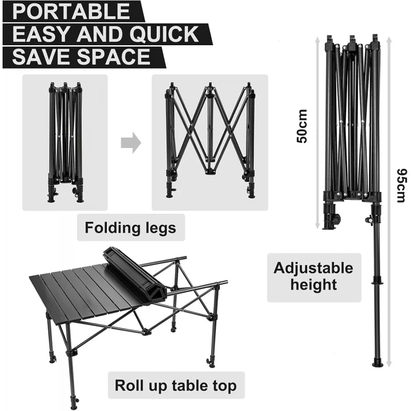 Meja Camping dengan Keranjang  - Outdoor Camping Table With Storage ulasan dan harga