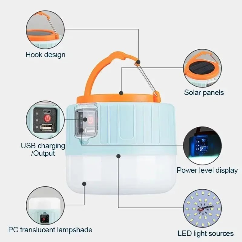 Lampu Camping Tenaga Surya LED - Outdoor Camping Lantern ulasan dan harga