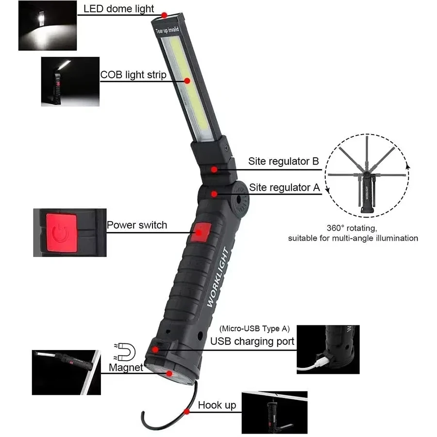 Lampu Kerja Magnetik Isi Ulang - Outdoor Camping Lantern ulasan dan harga
