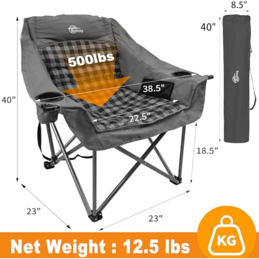 Kursi Camping Ukuran Besar unt - Outdoor Oversized Camping Chair ulasan dan harga