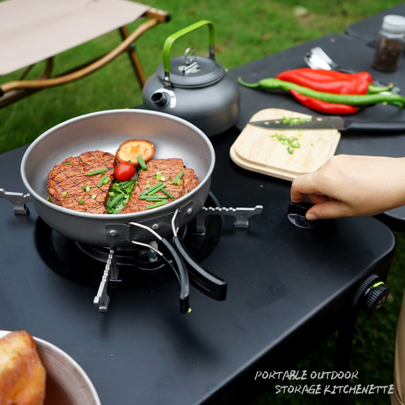 Meja Dapur Portabel untuk Berk - Outdoor Camping Table With Storage ulasan dan harga