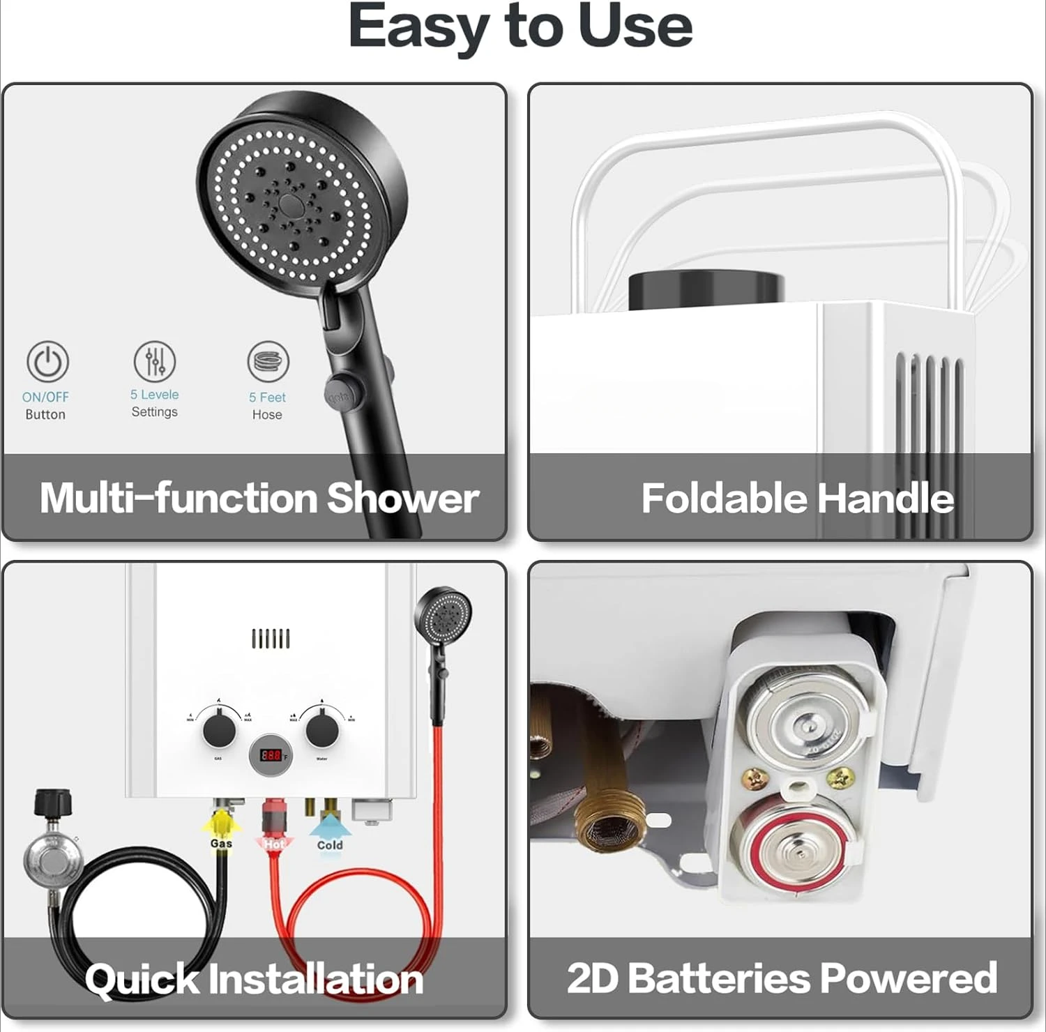 Pemanas Air Tanpa Tangki Propa - Outdoor Camping Hot Water Heater ulasan dan harga