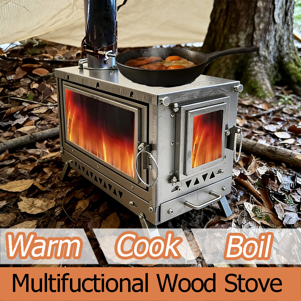 Kompor Tenda Titanium DANCHEL  - Outdoor Camping Wood Burning Stove ulasan dan harga
