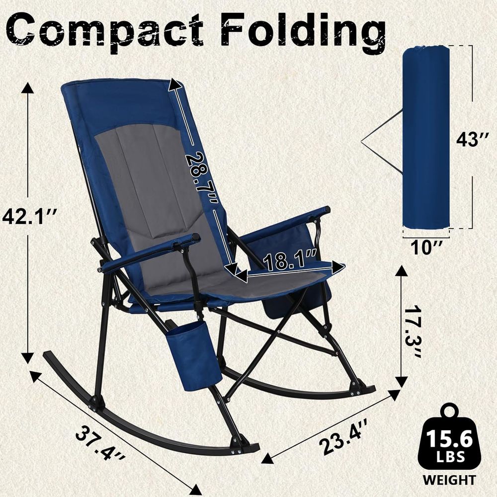 2 Paket Kursi Goyang Portabel  - Outdoor Oversized Camping Chair ulasan dan harga