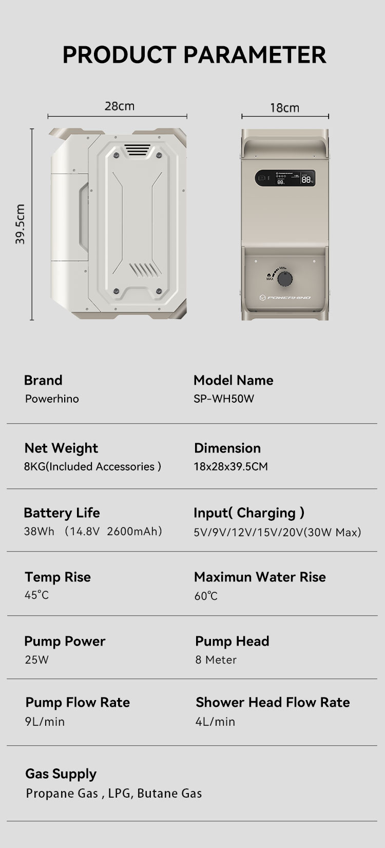 Pemanas Air Panas Portabel Gas - Outdoor Camping Shower ulasan dan harga