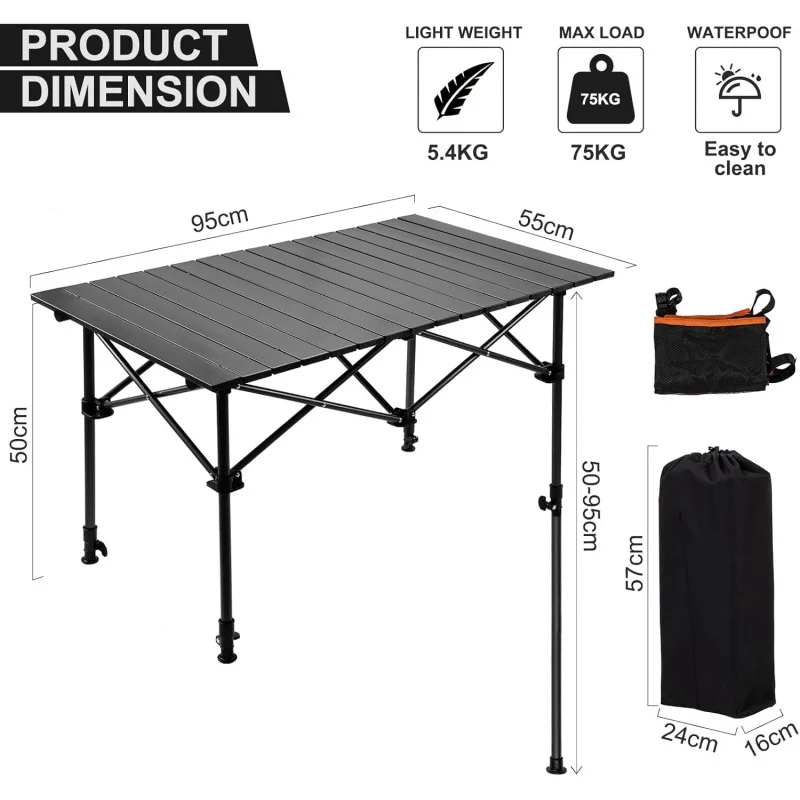 Meja Camping dengan Keranjang  - Outdoor Camping Table With Storage ulasan dan harga