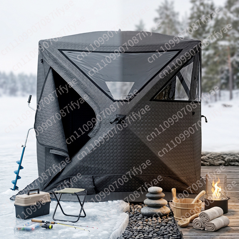 Tenda memancing es sauna luar  - Outdoor Camping In Winter ulasan dan harga