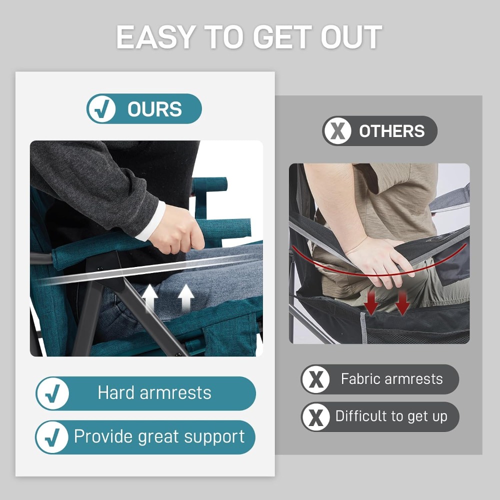 Kursi Lipat Goyang Ukuran Besa - Outdoor Oversized Camping Chair ulasan dan harga