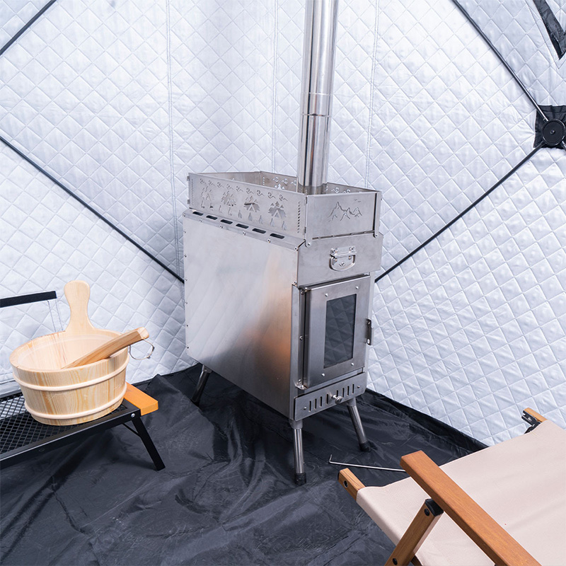 Kompor Sauna Portabel Berbahan - Outdoor Camping Wood Burning Stove ulasan dan harga